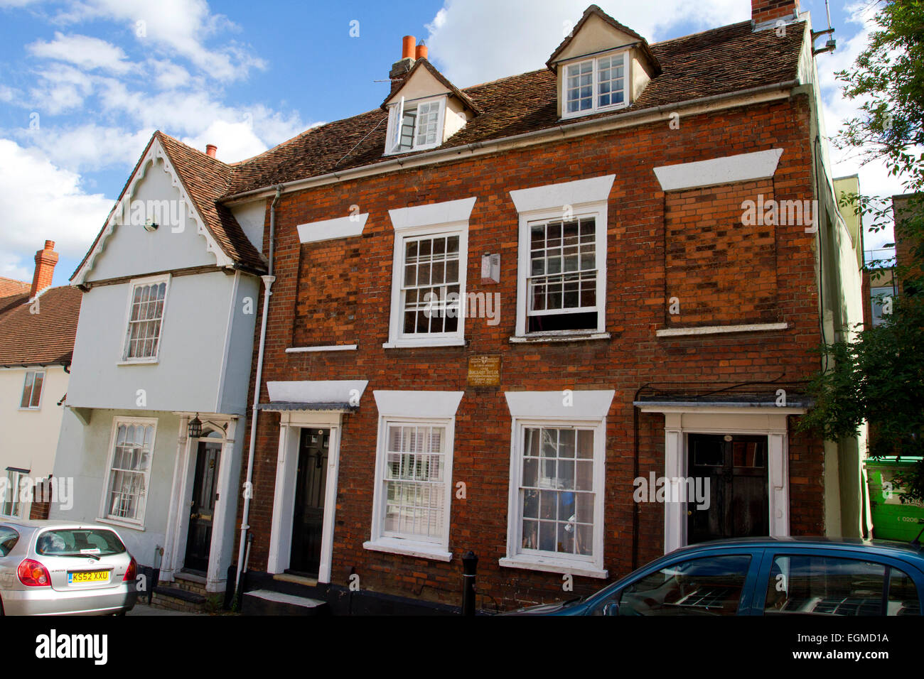 Home of poet Jane Taylor who wrote Twinkle Twinkle Little Star and her sister Ann Taylor in Colchester, Essex, England Stock Photo