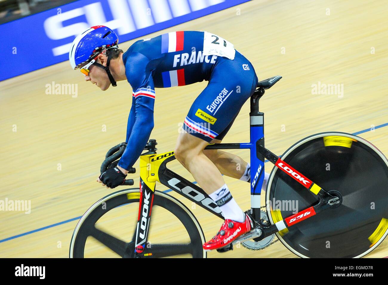 Thomas Boudat - 20.02.2015 - Cyclisme sur piste - Championnats du Monde - Saint Quentin En Yvelines -.Photo : Andre Ferreira / Icon Sport Stock Photo