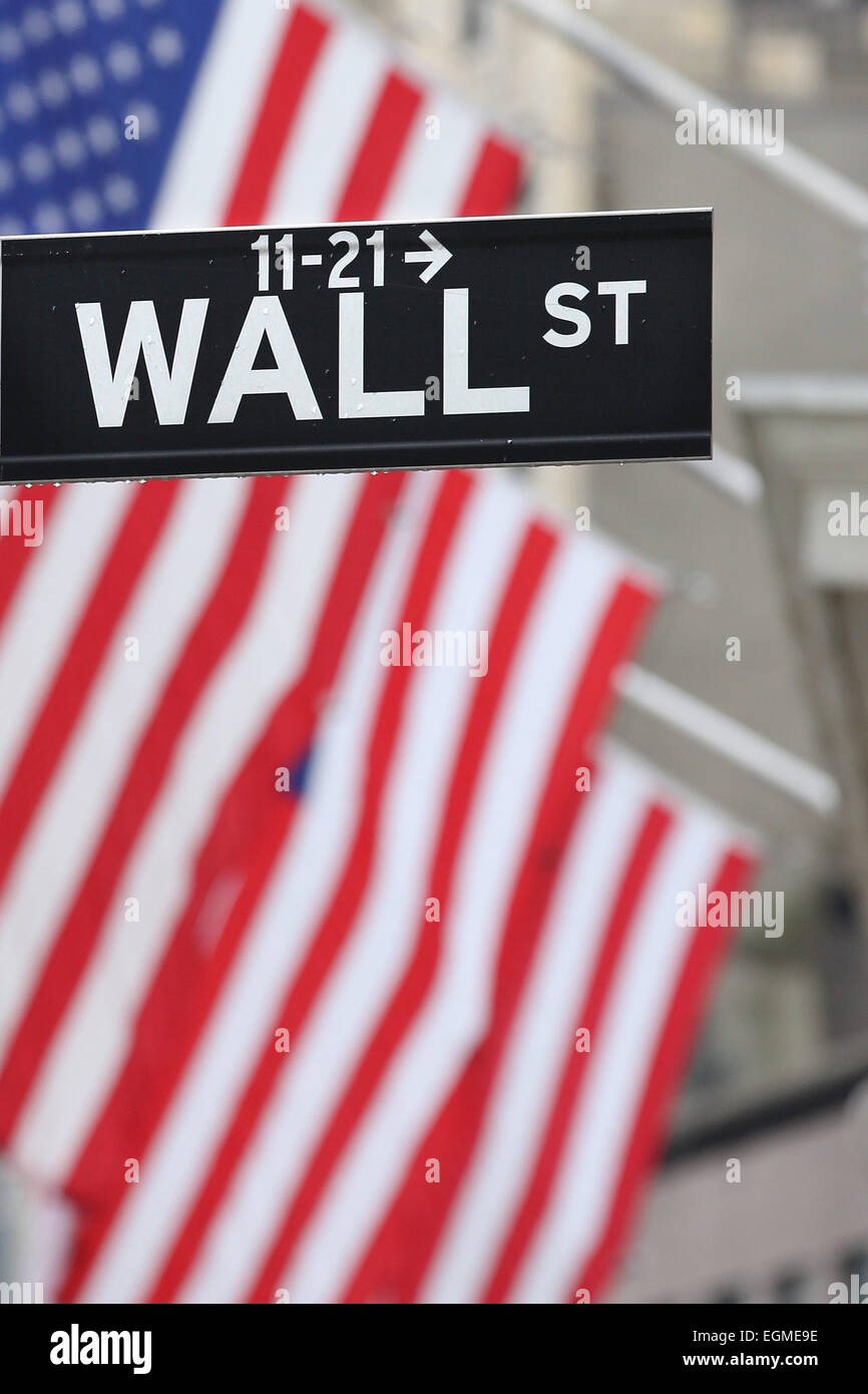 Wall Street and the New York Stock Exchange, Downtown Financial District, Manhattan, New York
