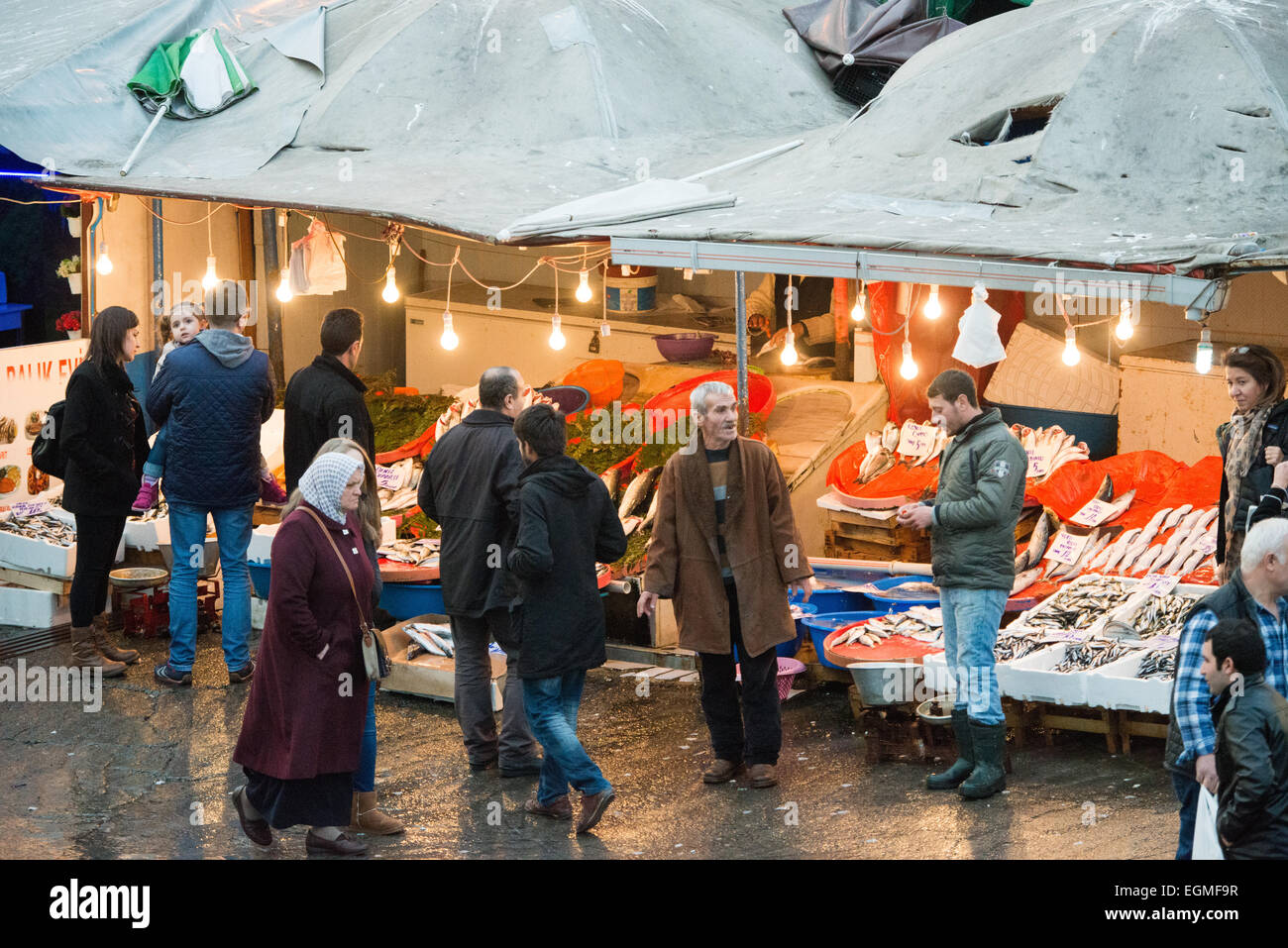 ISTANBUL, Turkey — A vibrant scene at the Karakoy Waterfront, where