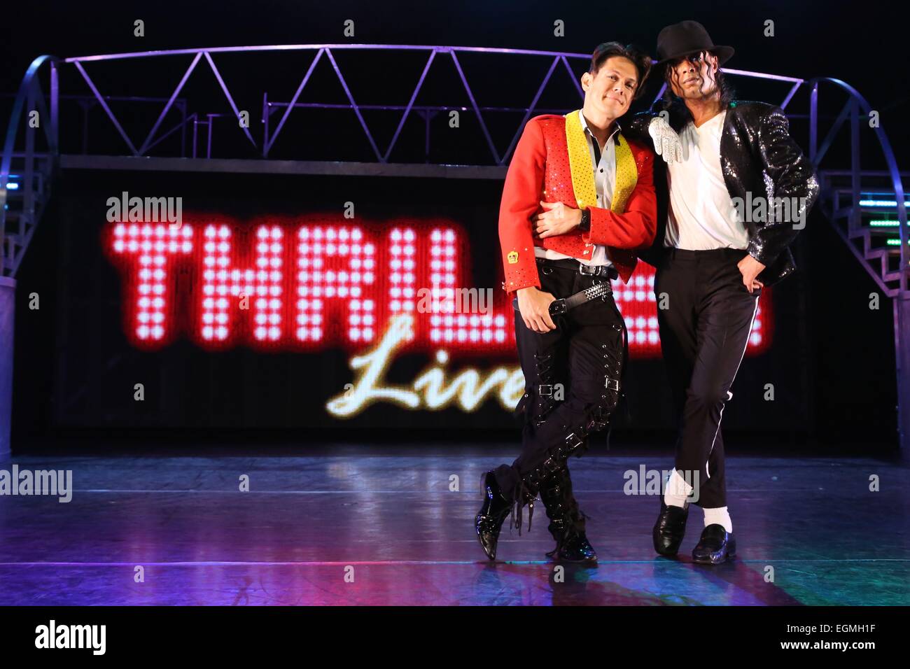 Sydney Australia 27 February 15 Australian Stars Mig Ayesa And Prinnie Stevens And The Entire Cast Of Thriller Live On Stage At Sydney S Lyric Theatre Thriller Live Is A Spectacular Concert Production