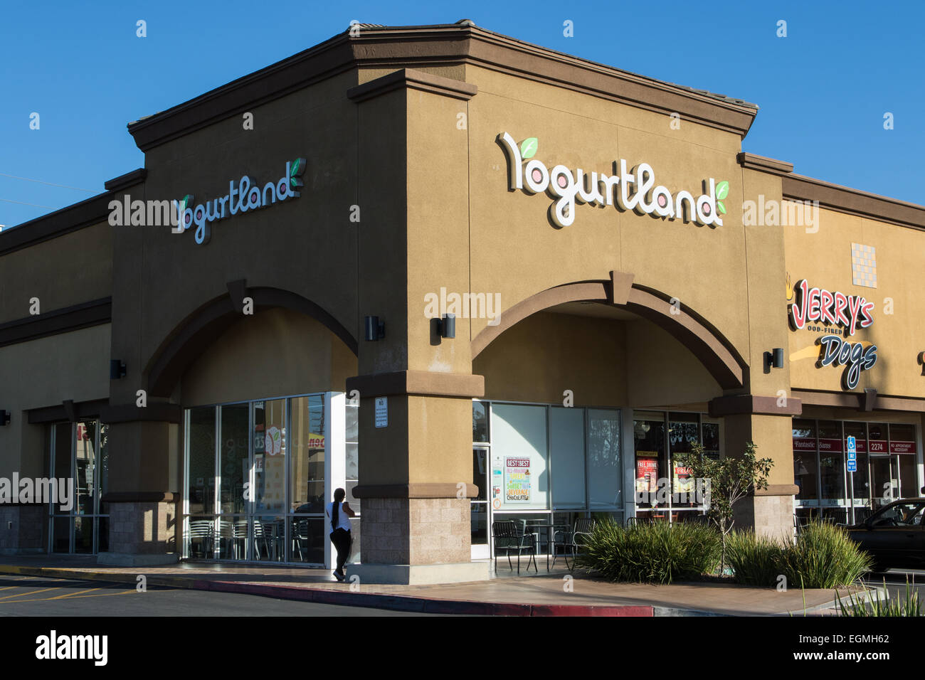Yogurtland self serve storefront international franchise chain of frozen yogurt in Santa Ana