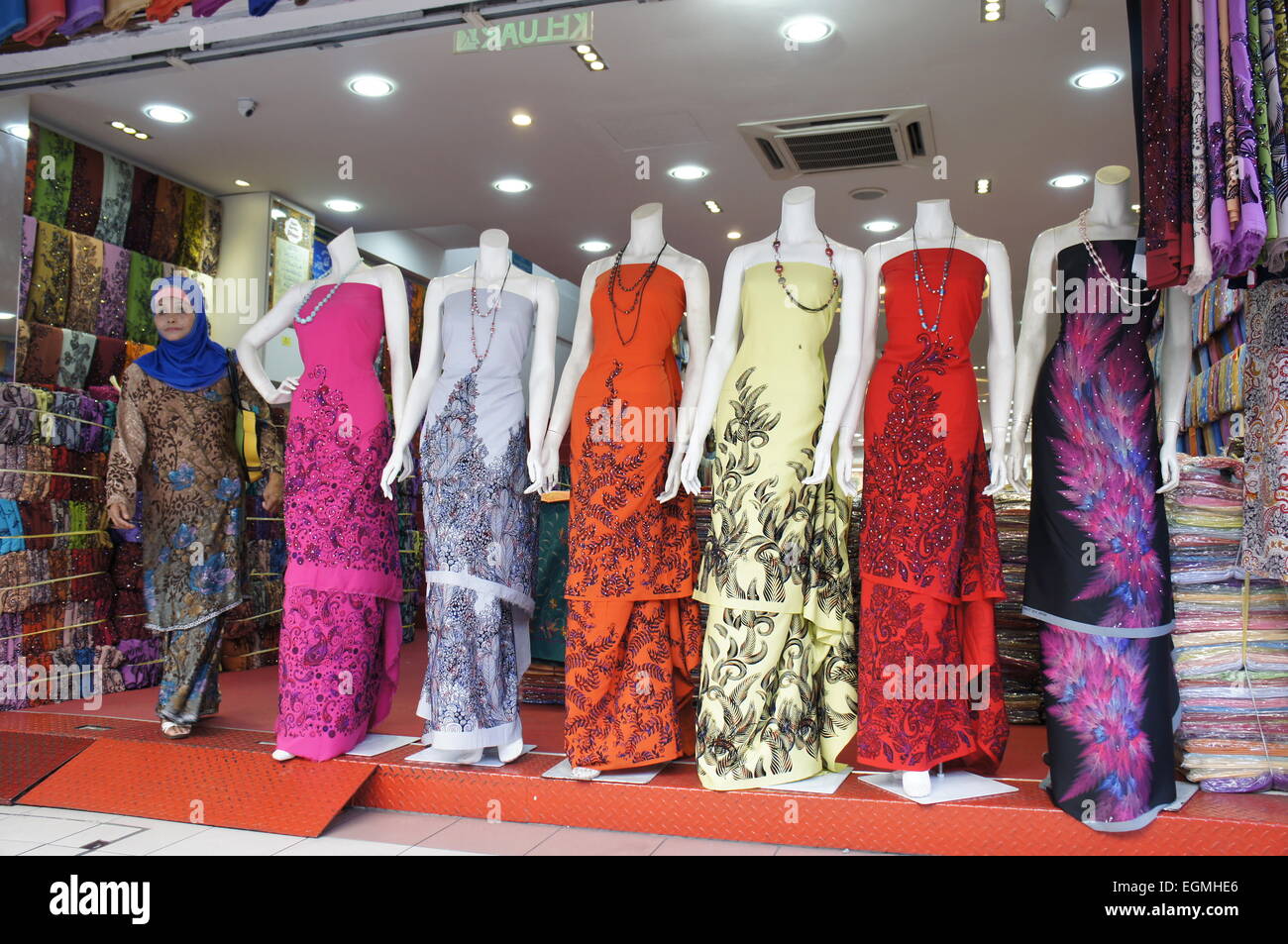 traditional Malay dresses Stock Photo
