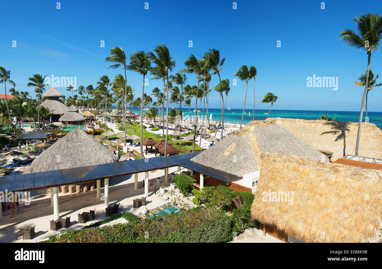DOMINICAN REPUBLIC. Secrets Royal Beach and Now Larimar resorts at Punta Cana. 2015. Stock Photo