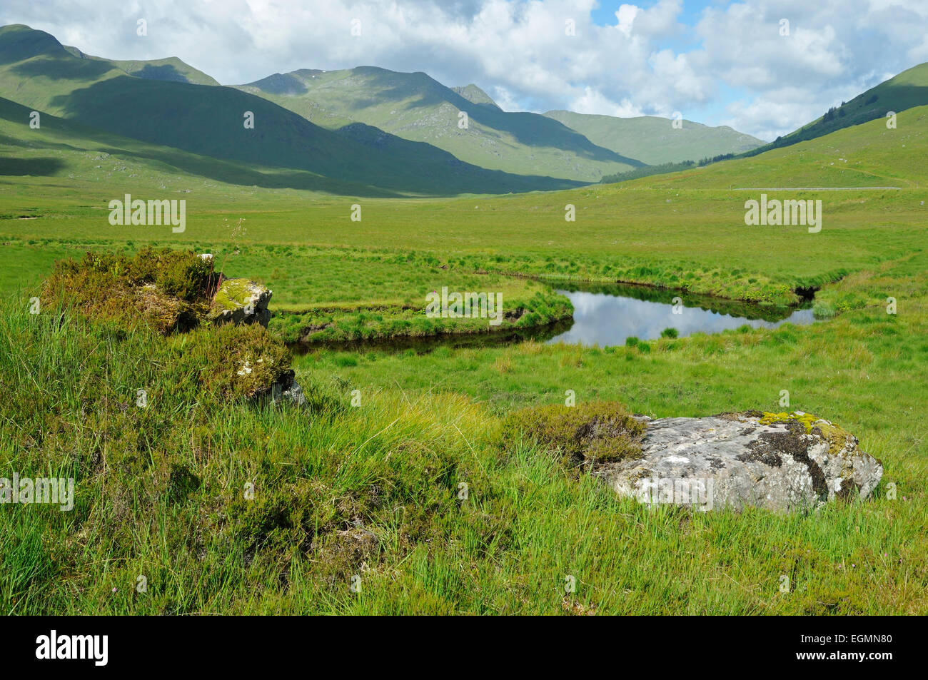 River Cluanie and Glen Shiel, Highland, Scotland Stock Photo