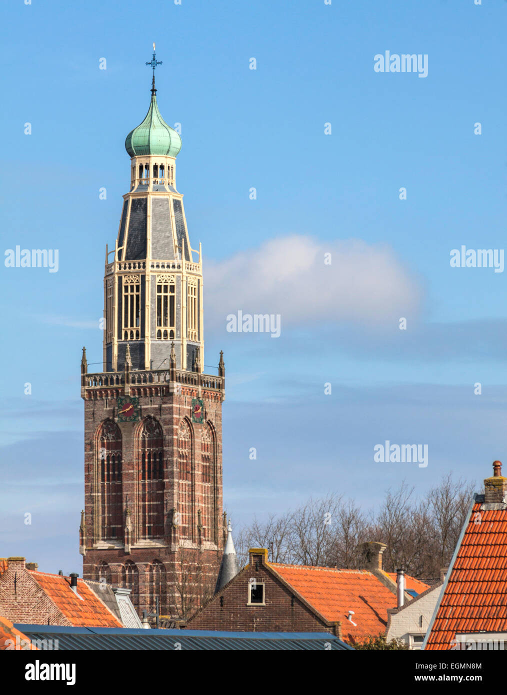 View on Zuiderkerk or St Pancras Church, a 15th-century late Gothic church in Enkhuizen, North Holland, The Netherlands. Stock Photo