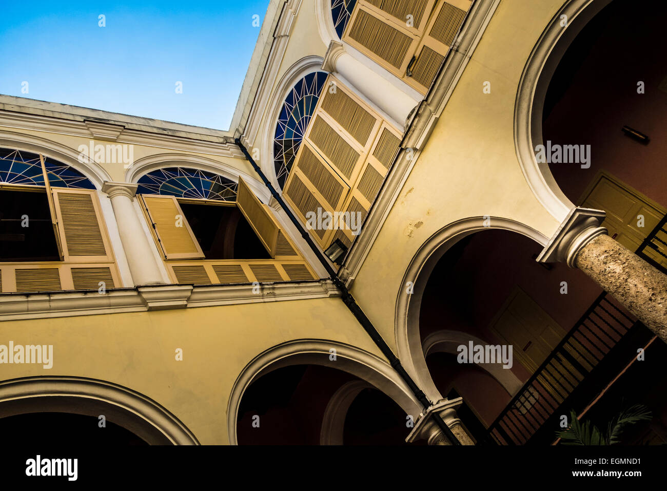 The Colonial Havana Club rum factory building in Havana, Cuba Stock