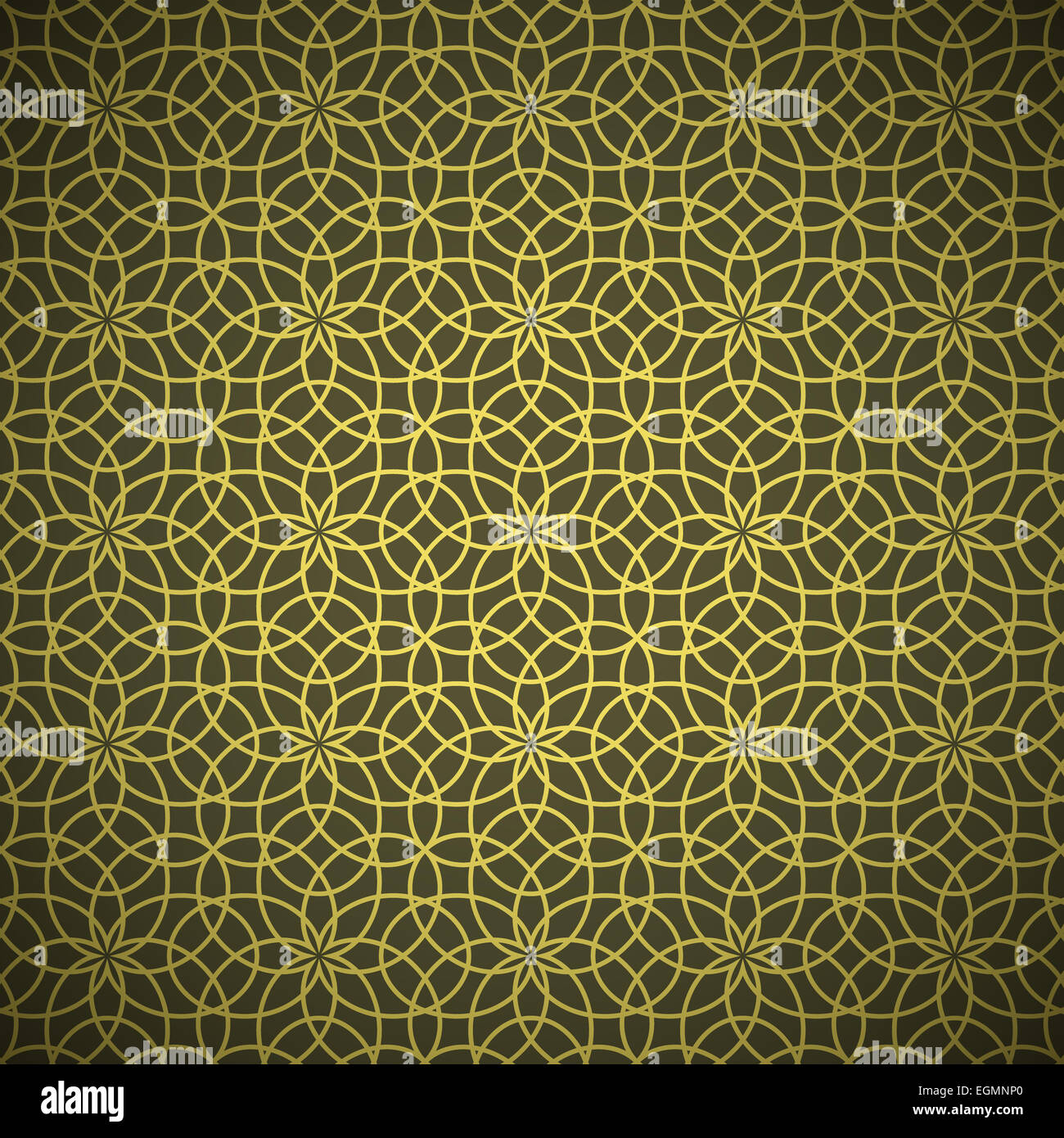 Abstract forged golden flower pattern Stock Photo