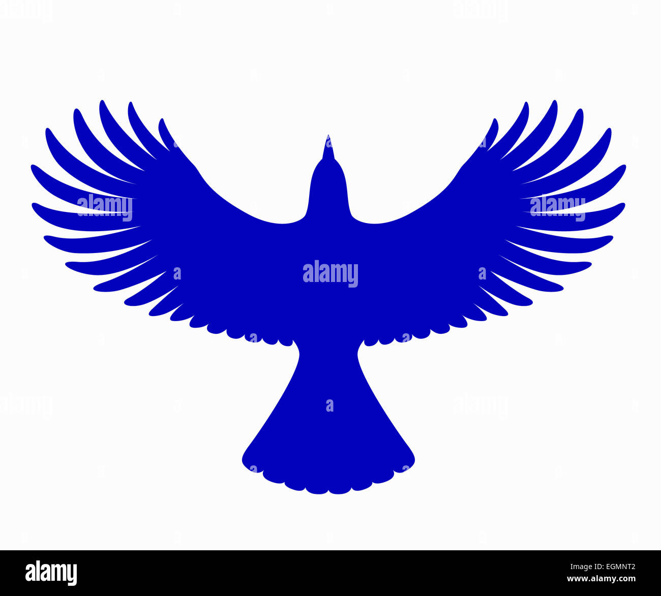 Blue Jay Silhouette, vector Stock Photo