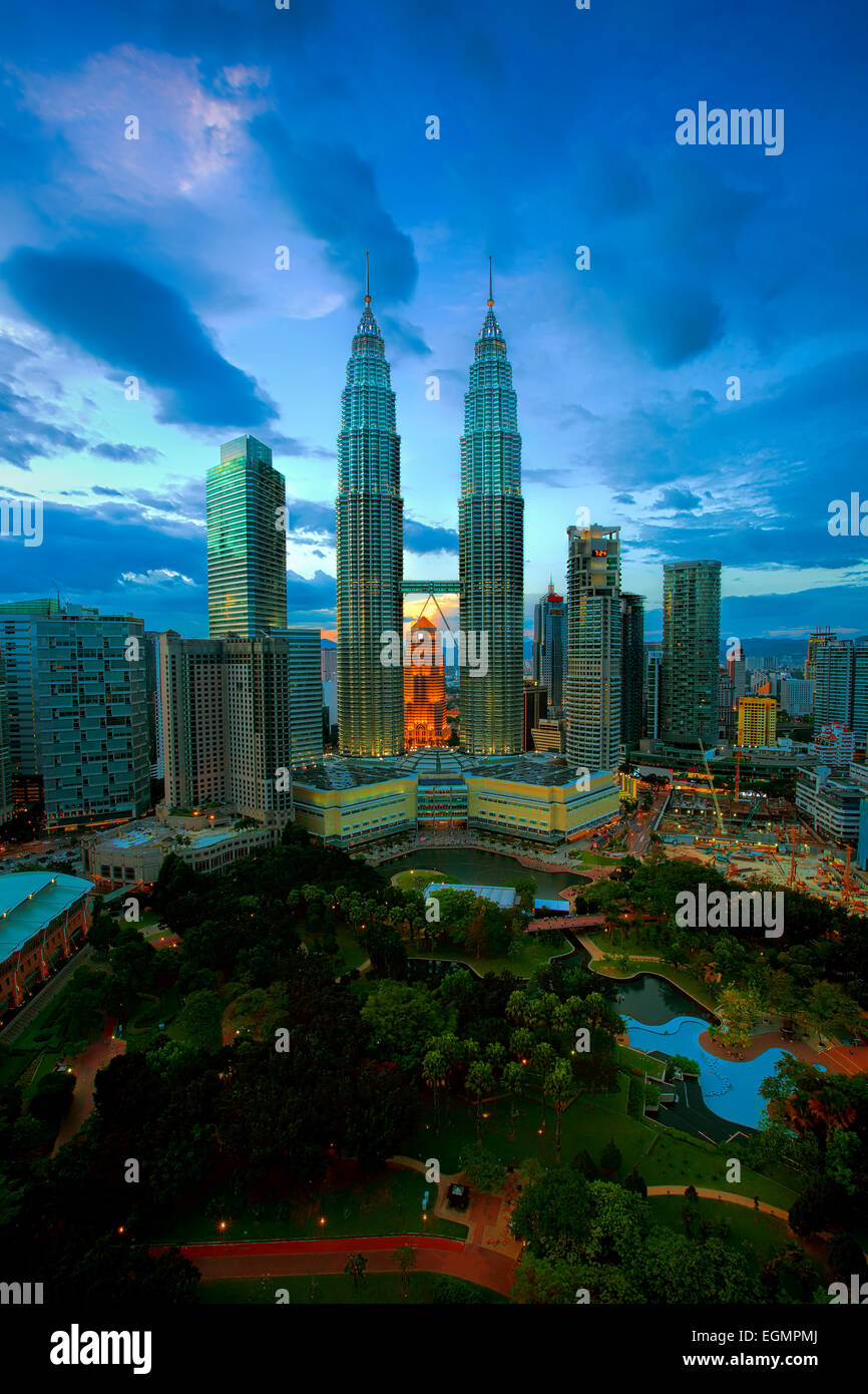 Kuala Lumpur Skyline Stock Photo