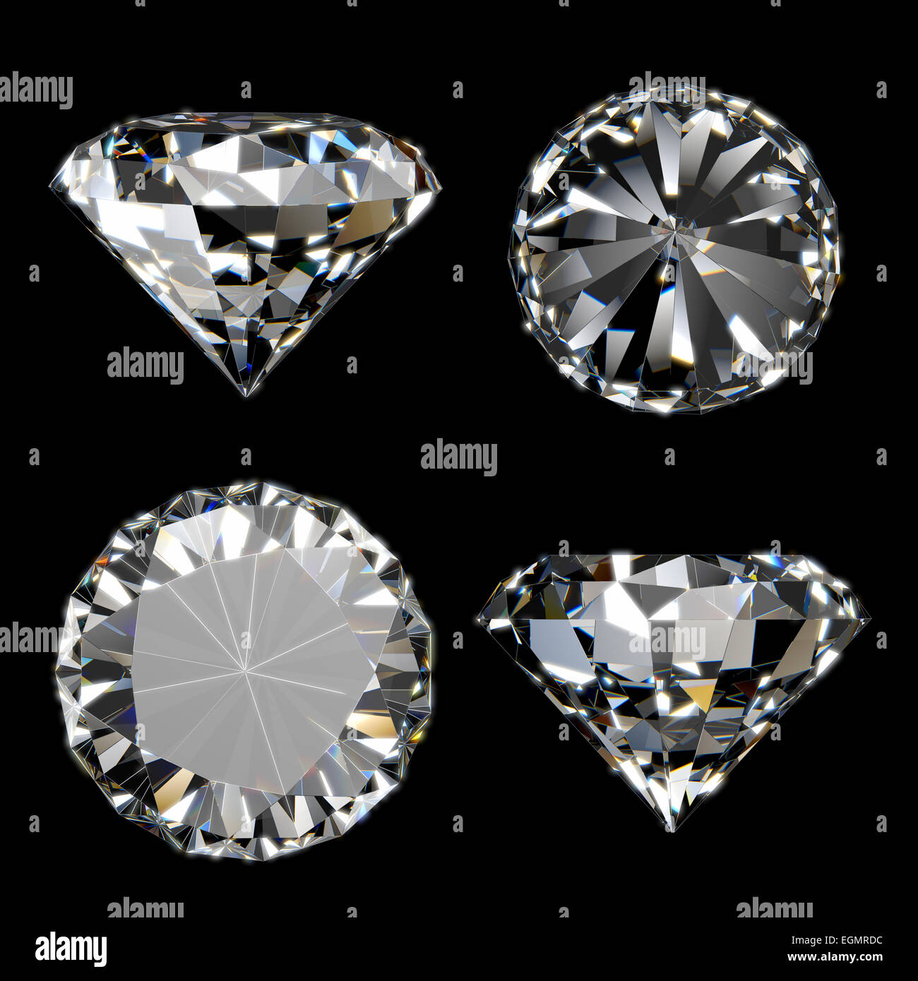 Shiny diamond collection Stock Photo Alamy