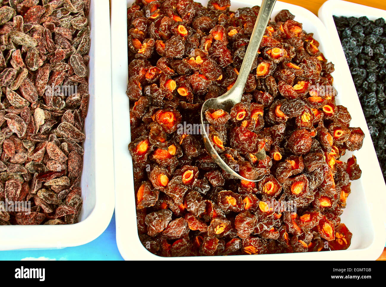 selling dried fruit Stock Photo