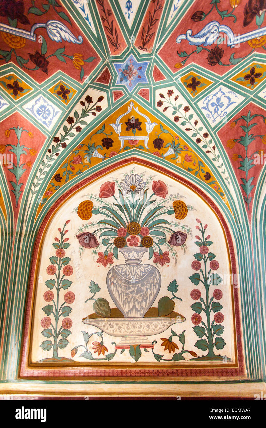 the Sheesh Mahal (mirror palace) in the Amber Palace Stock Photo