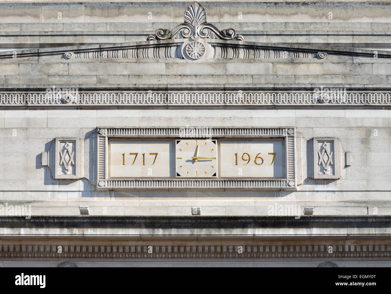 London, England, UK. Freemasons’ Hall  (headquarters of the United Grand Lodge of England) Great Queen Street (1932; Art Deco). Stock Photo