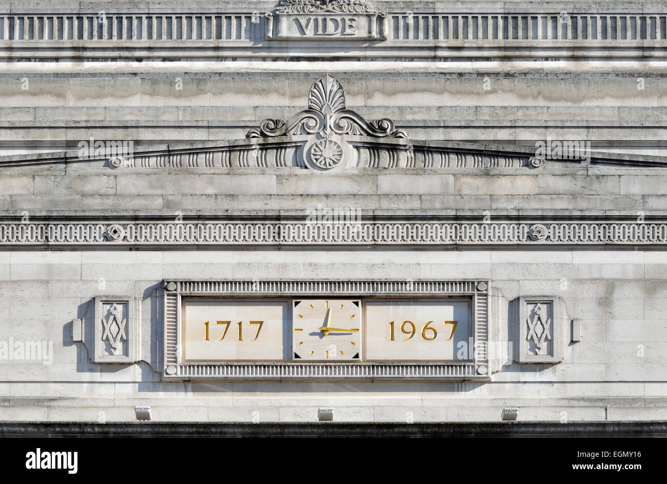 London, England, UK. Freemasons’ Hall  (headquarters of the United Grand Lodge of England) Great Queen Street (1932; Art Deco). Stock Photo