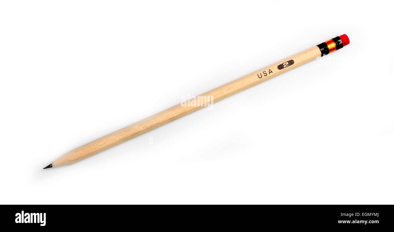 pencil on a white background Stock Photo - Alamy