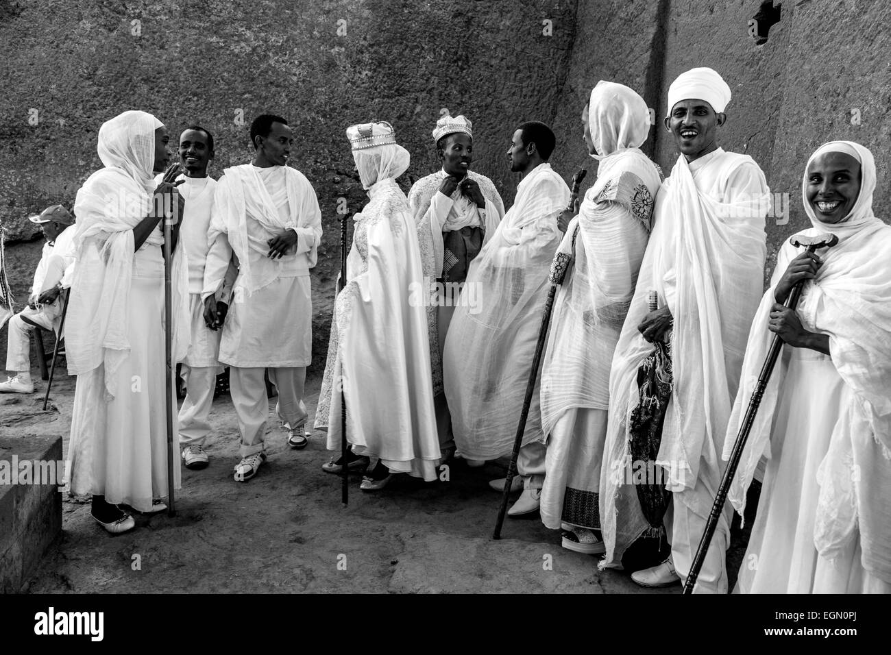 Ethiopian women traditional dress Black and White Stock Photos & Images -  Alamy