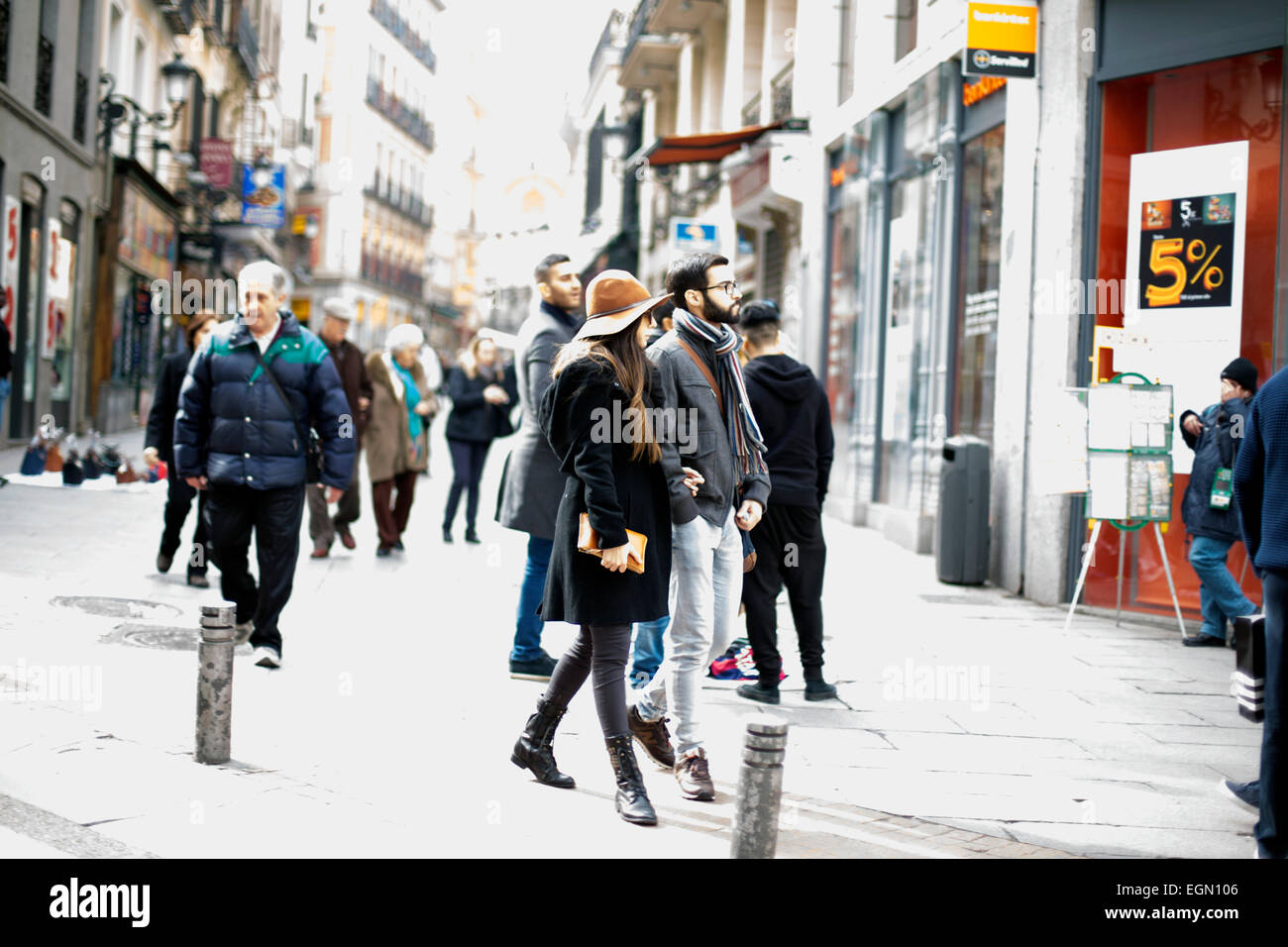 Madrid street fashion Stock Photo
