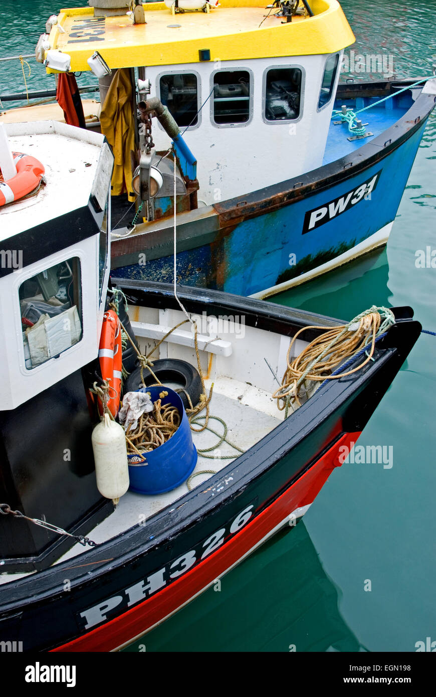 Fishing boats colours hi-res stock photography and images - Alamy