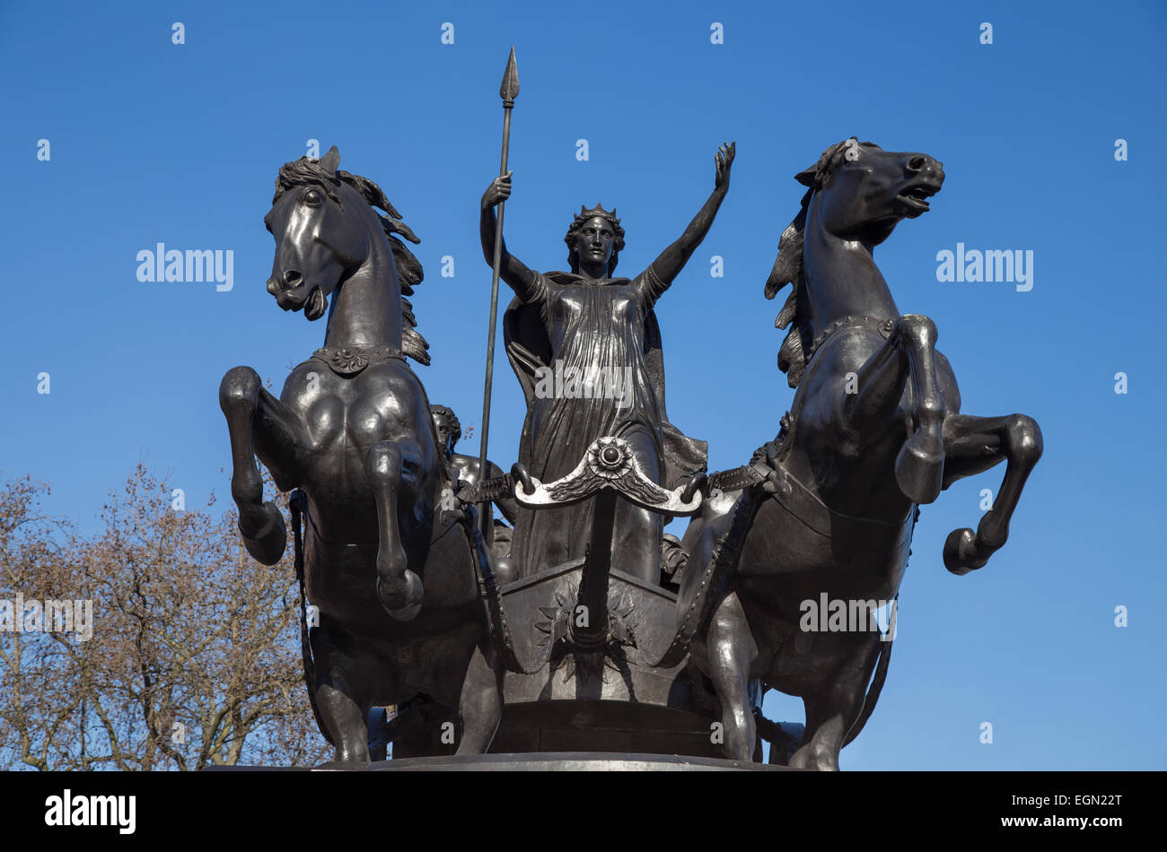 statue of Iceni queen Boudicca or Boadicea on Westminster Bridge