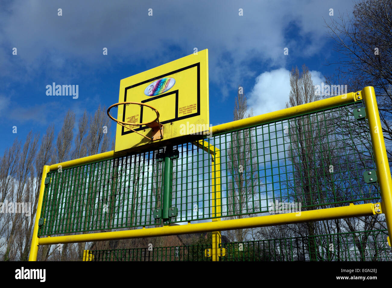 basketball ring in didsbury park, didsbury, manchester Stock Photo Alamy