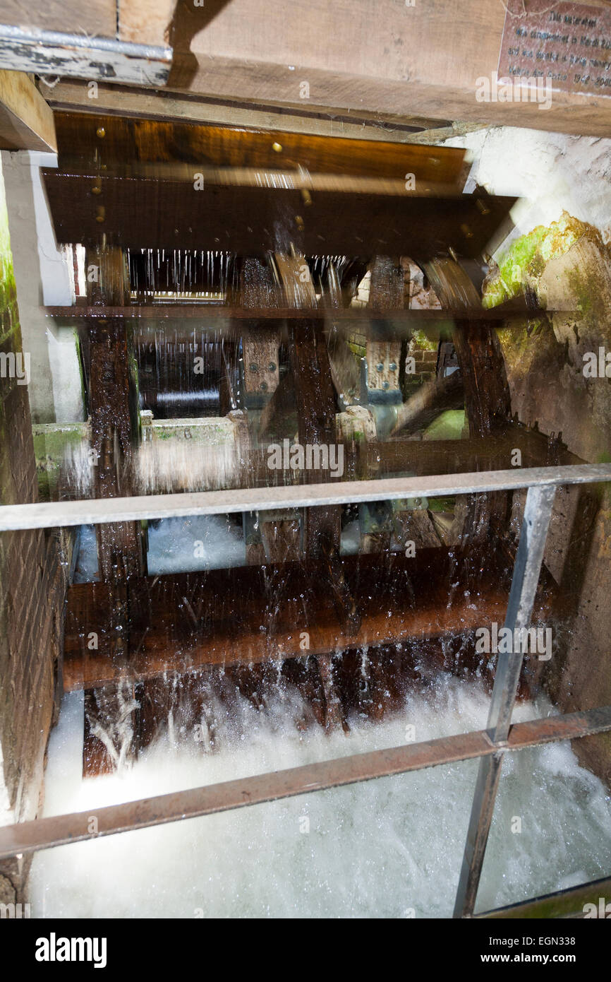 Water wheel turning spinning turns spins turbine at the water Mill on ...