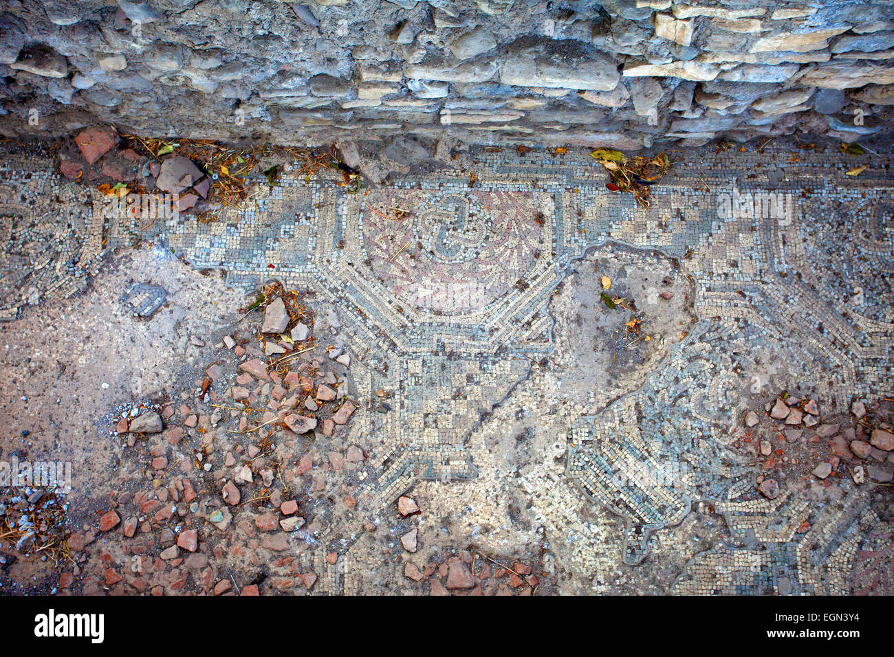 Roman Villa of Patti in Sicily Stock Photo Alamy