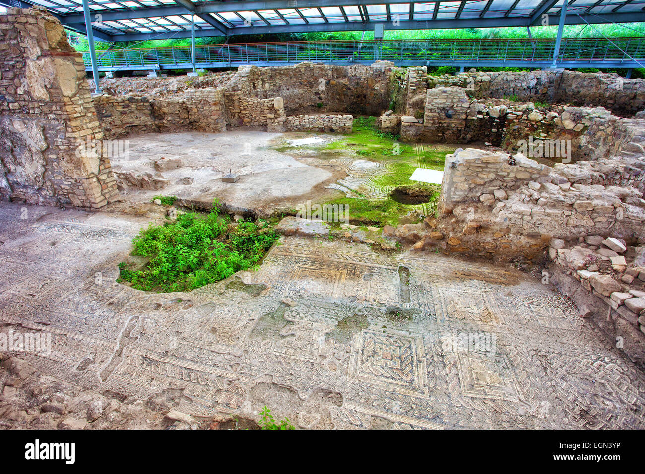 Roman Villa of Patti in Sicily Stock Photo Alamy