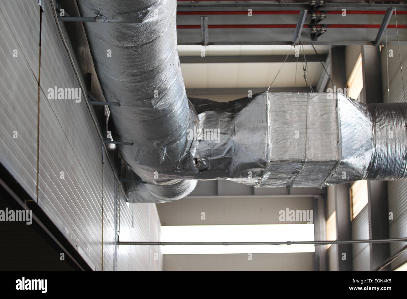 ducts as elements of a powerful industrial ventilation system