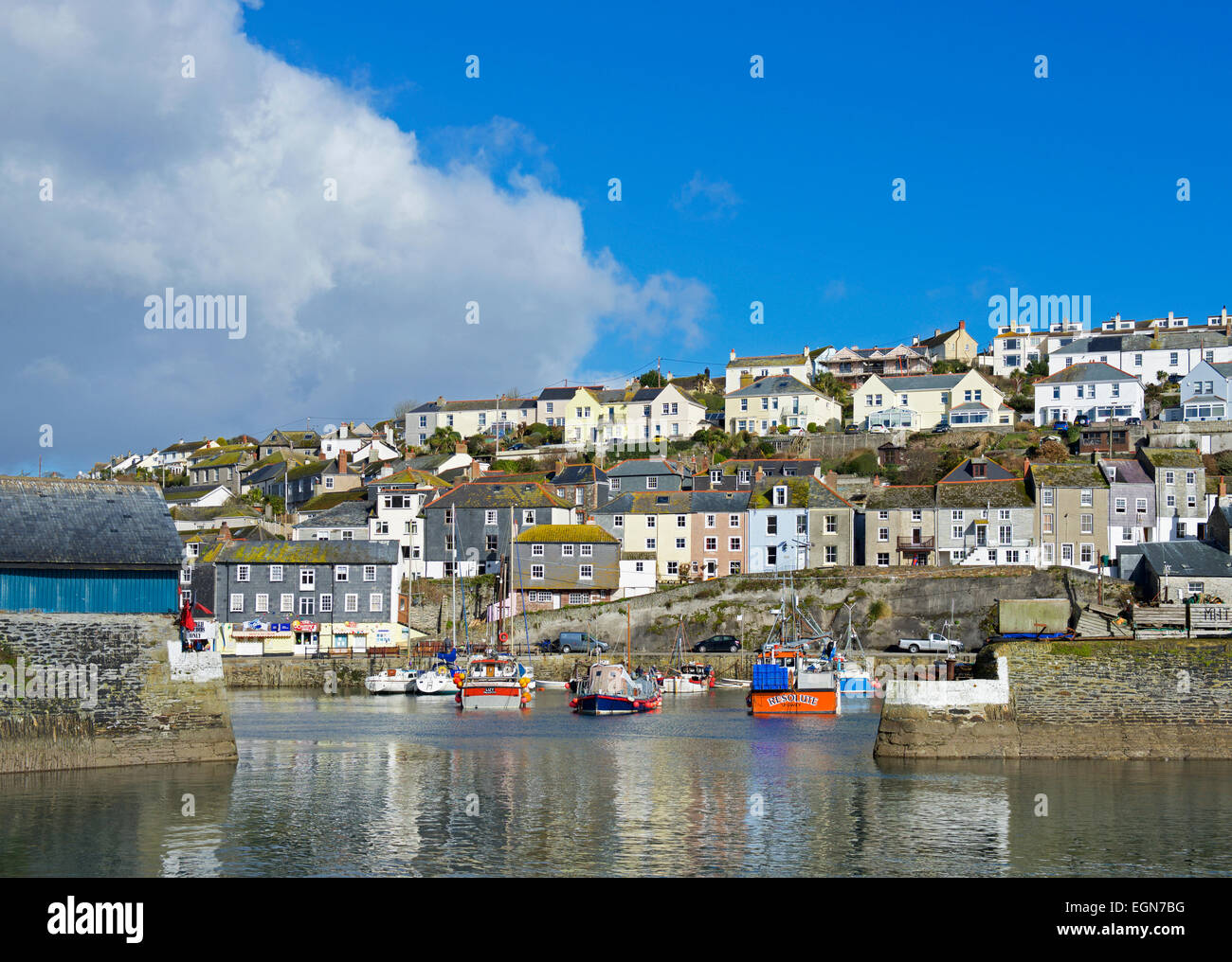 The harbour, Mevagissey, Cornwall, England UK Stock Photo