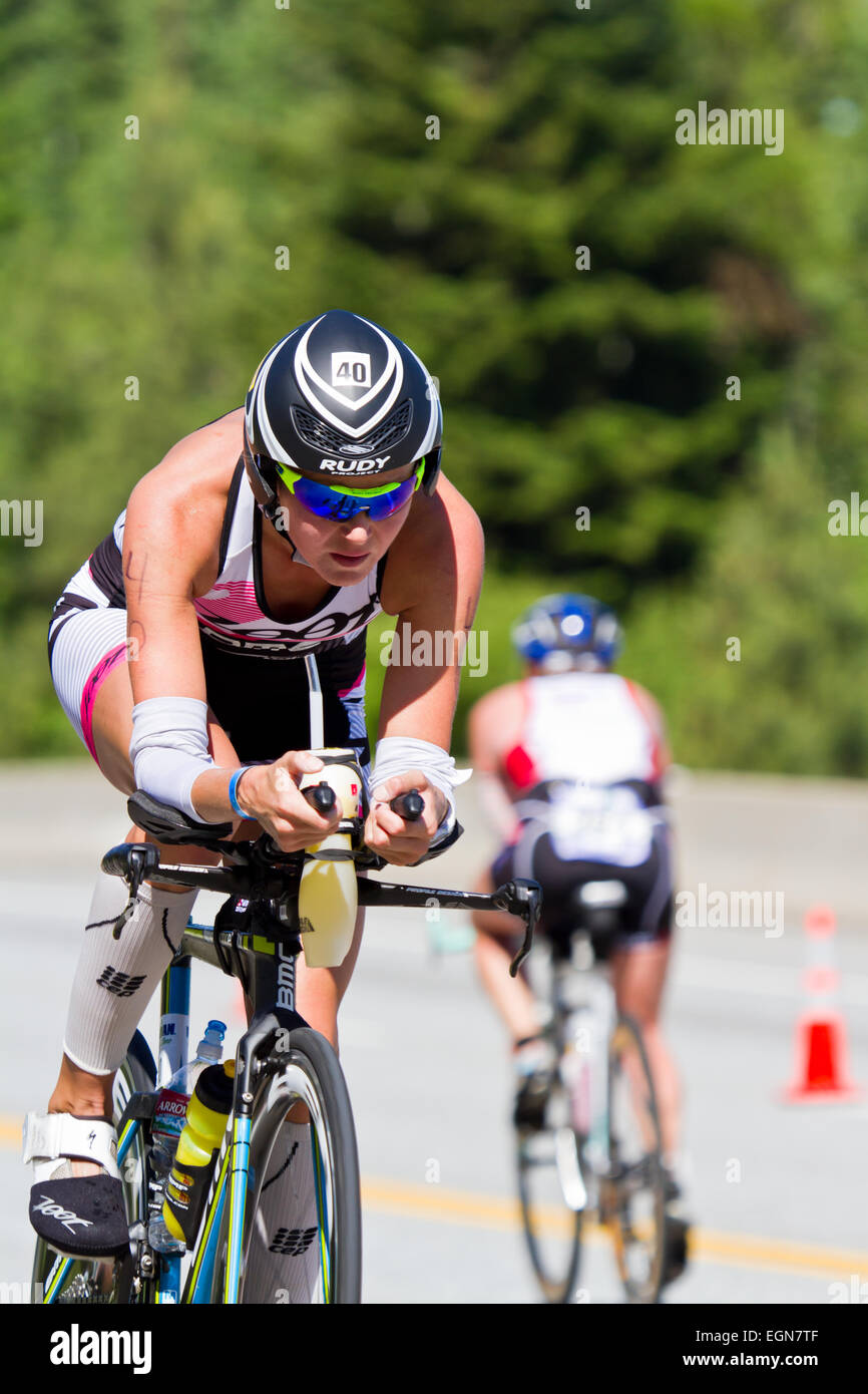 COEUR D ALENE, ID JUNE 23 Uli Bromme, Triathlete on the bike part of