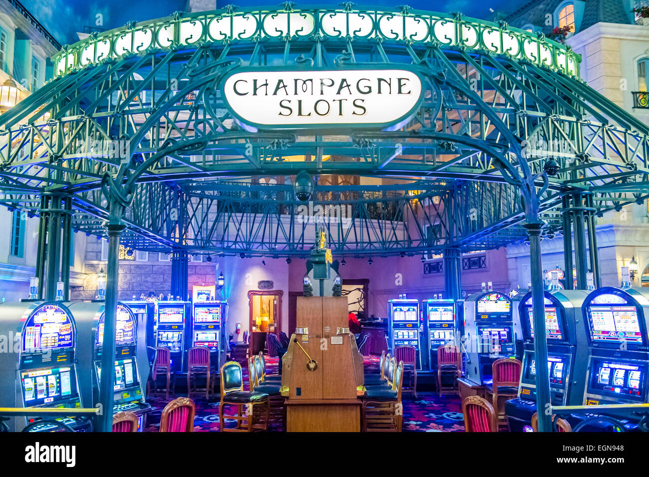 The interior of Paris hotel and casino in Las Vegas Stock Photo Alamy