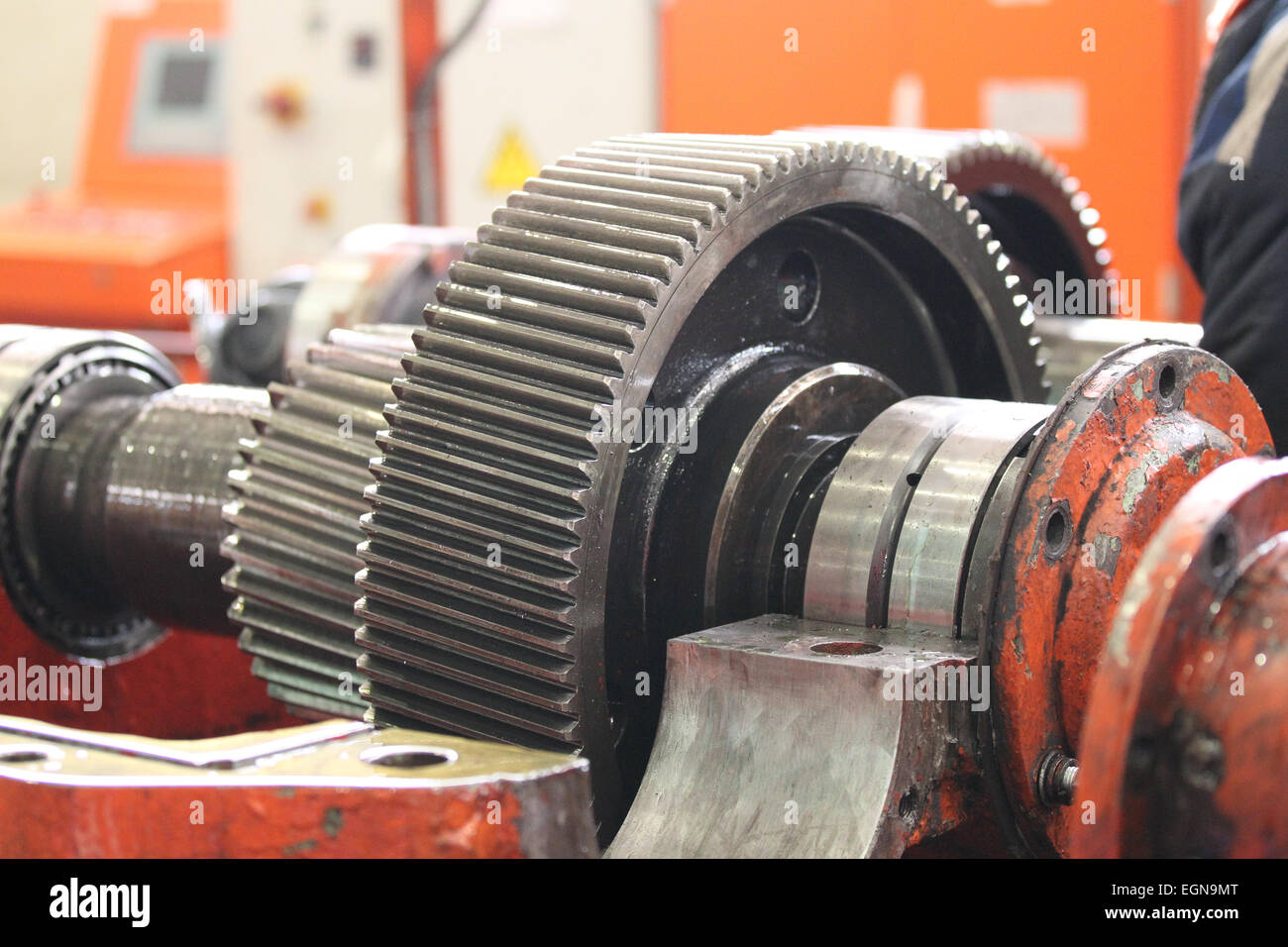 gears as elements of a rolling mill gear Stock Photo Alamy
