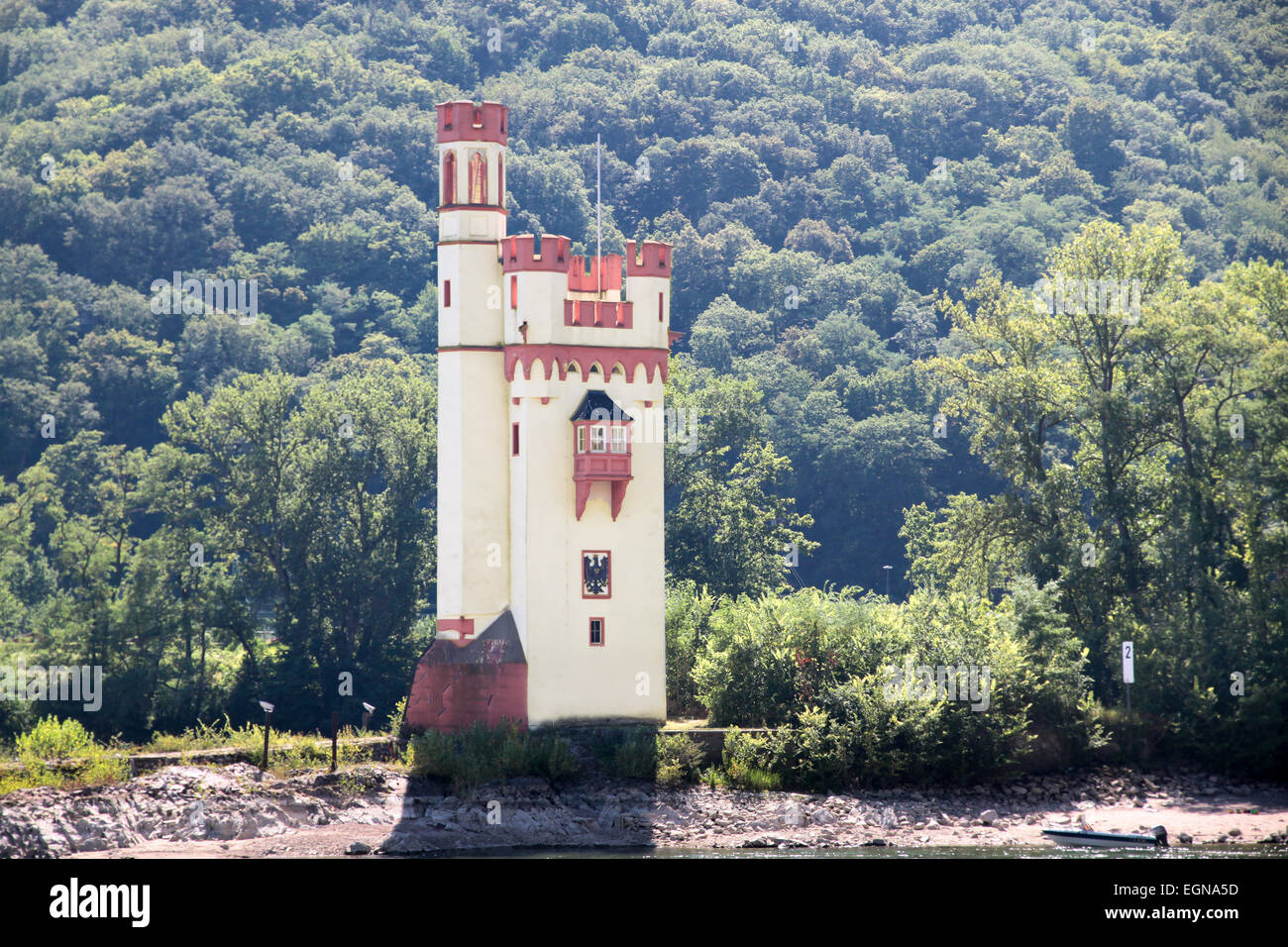 Tower near Bingen in the Middle Rhine Valley, Germany Stock Photo