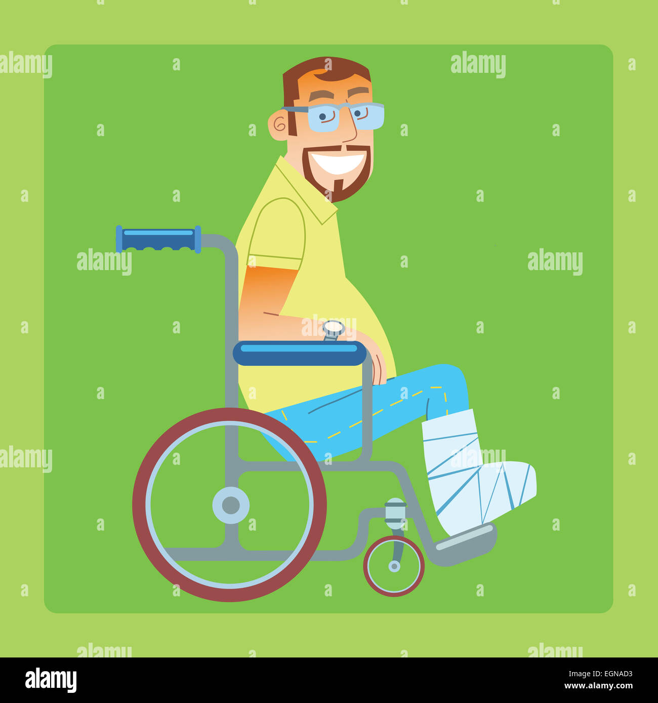 broken leg trauma patient wheelchair Stock Photo Alamy