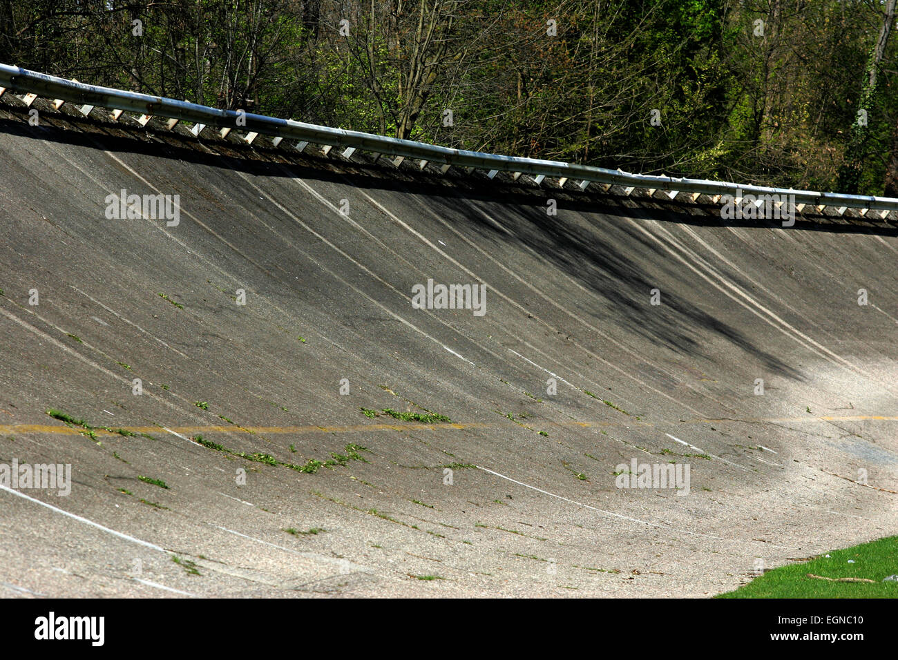 Old circuit banking at Monza, Italy Stock Photo