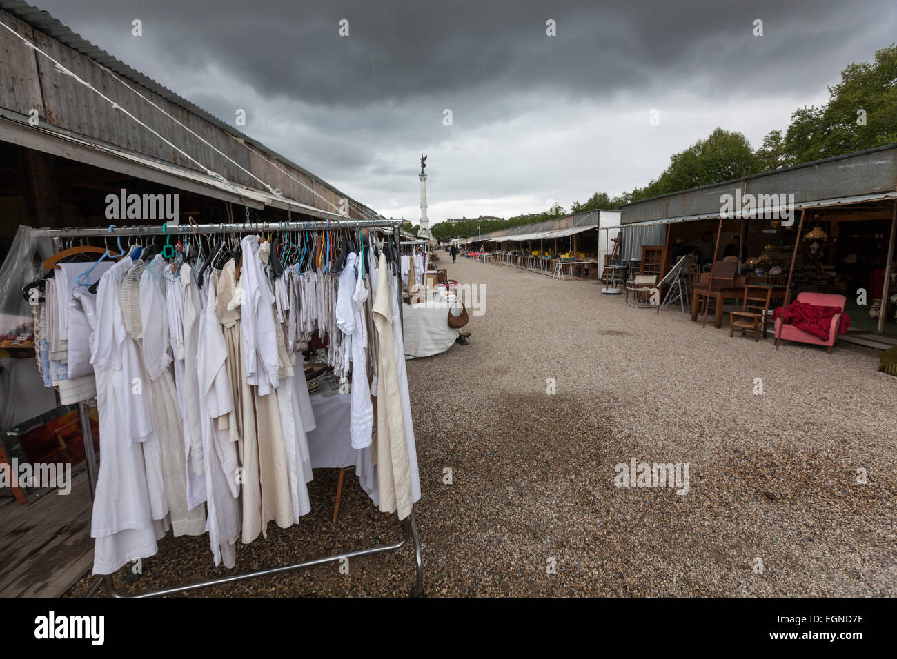 Antique fair in Place Quinconces bordeaux Stock Photo Alamy