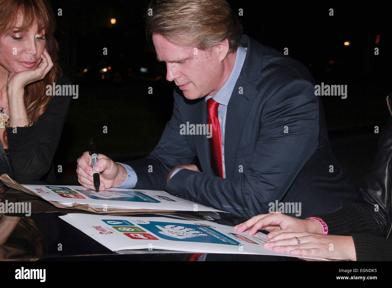 Los Angeles Movies in the Park Showing 'The Princess Bride' introduced by Actor Cary Elwes in Beverly Hills Featuring: Cary Elwes Where: Beverly Hills, California, United States When: 23 Aug 2014 Stock Photo