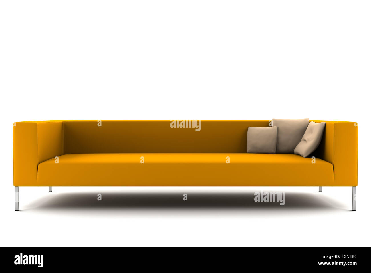 orange sofa isolated on white background Stock Photo Alamy
