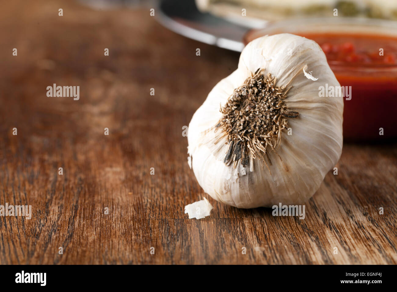 Garlic Bulb Macro Stock Photo