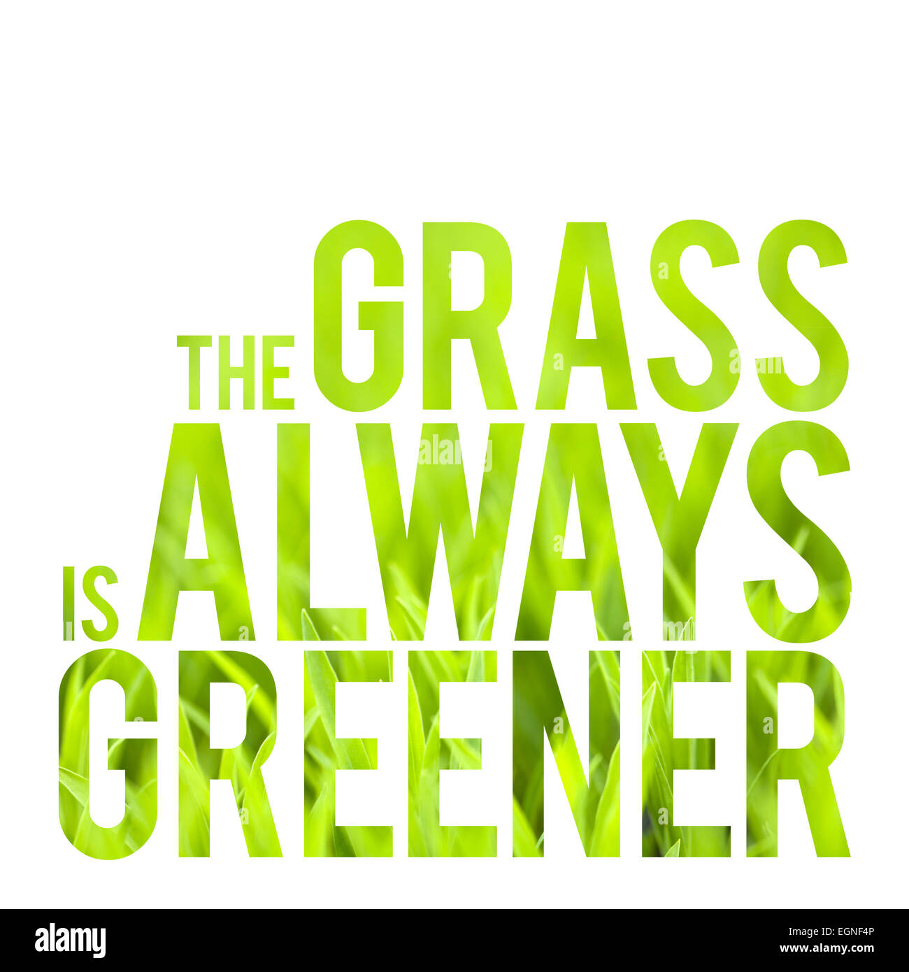 The Grass Is Always Greener High Resolution Stock Photography and