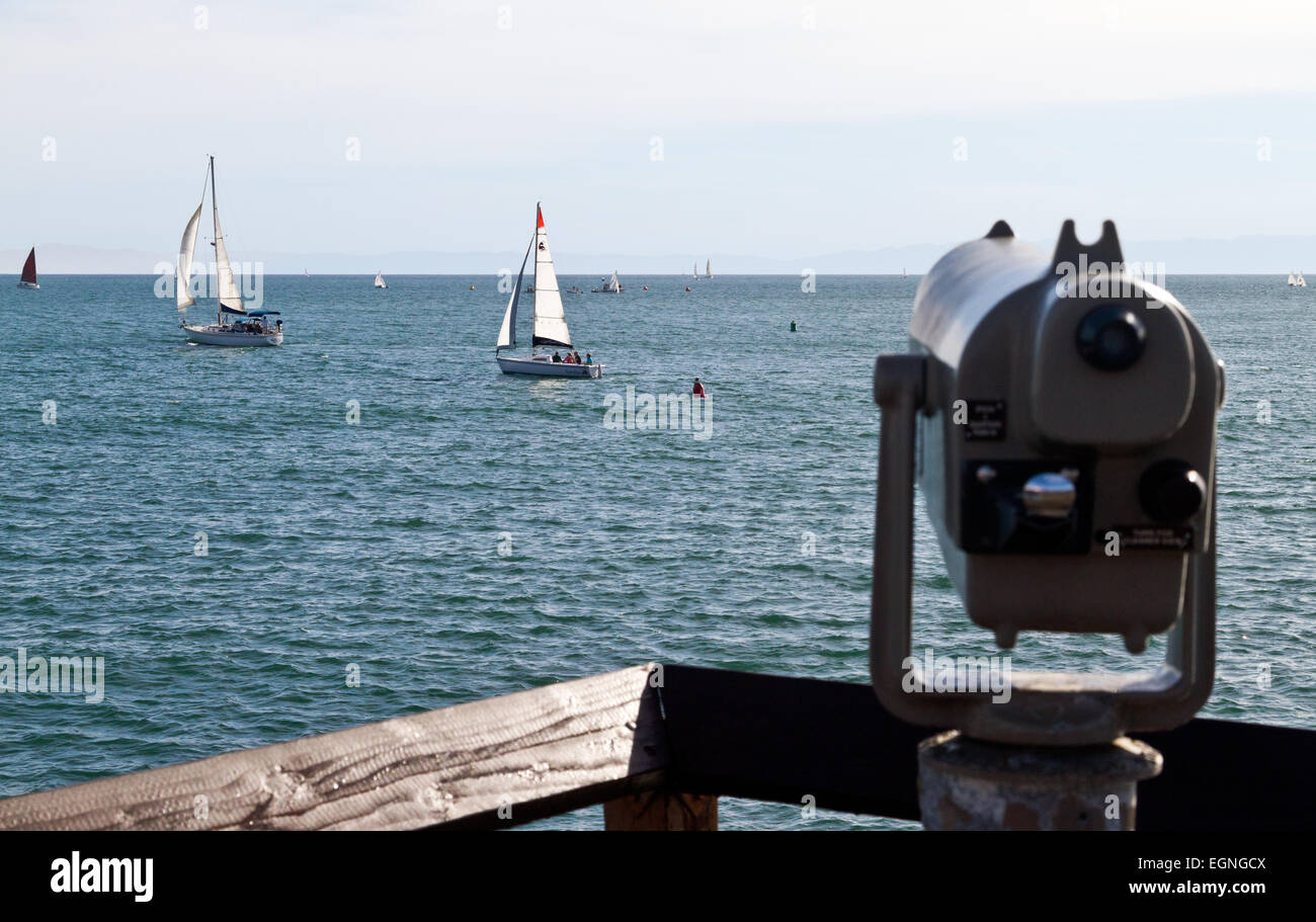Telescope and sail boat hi-res stock photography and images - Alamy