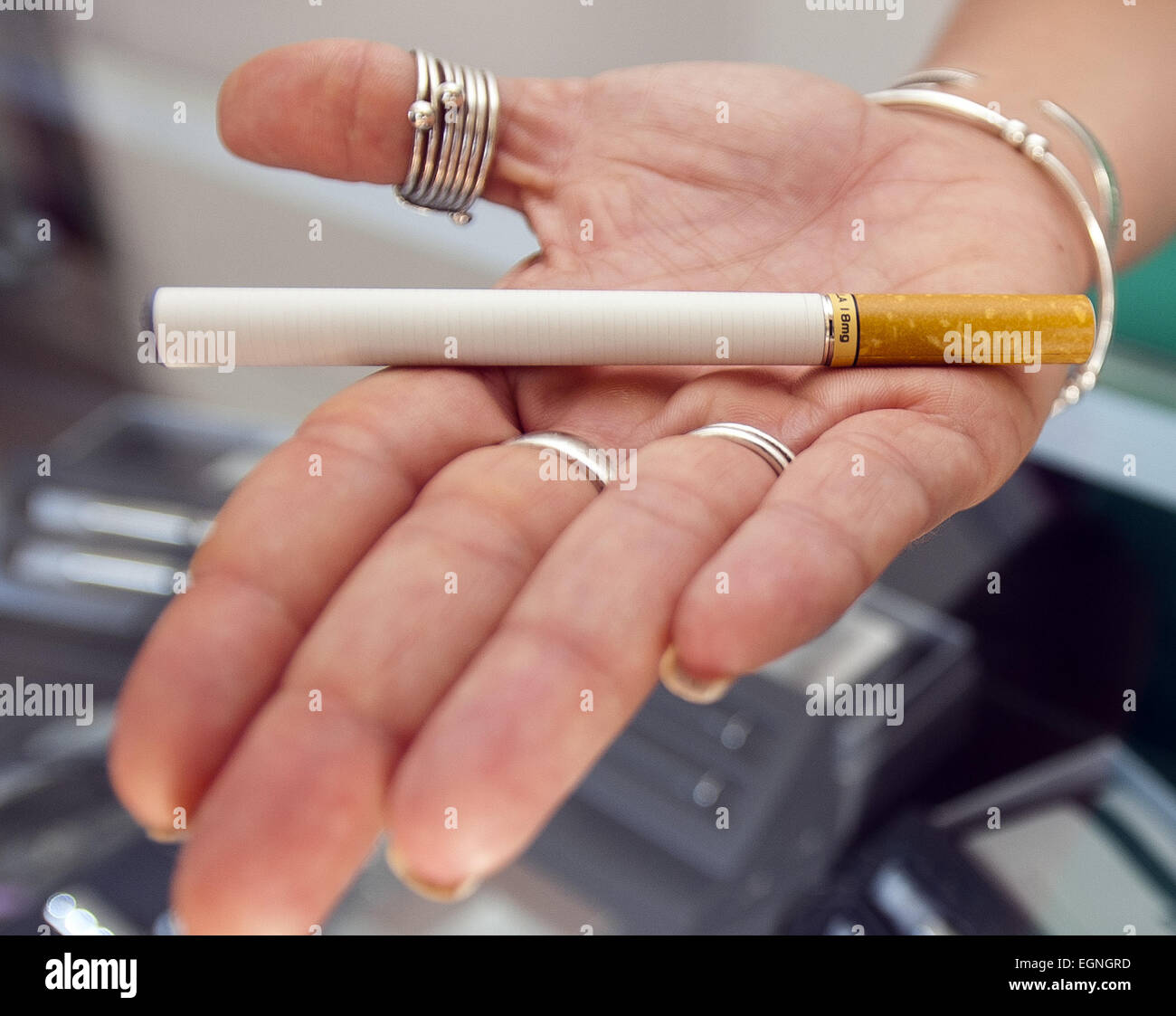 Orange County, California, USA. 30th Aug, 2012. Electronic Cigarettes  continue to gain traction as traditional cigarette smokers look for  something different in ease of use, flavor and cost savings. E-Cigs  vaporize flavored