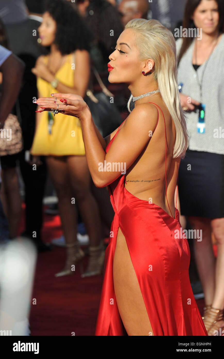 LOS ANGELES, CA - AUGUST 24, 2014: Rita Ora at the 2014 MTV Video Music Awards at the Forum, Los Angeles. Stock Photo