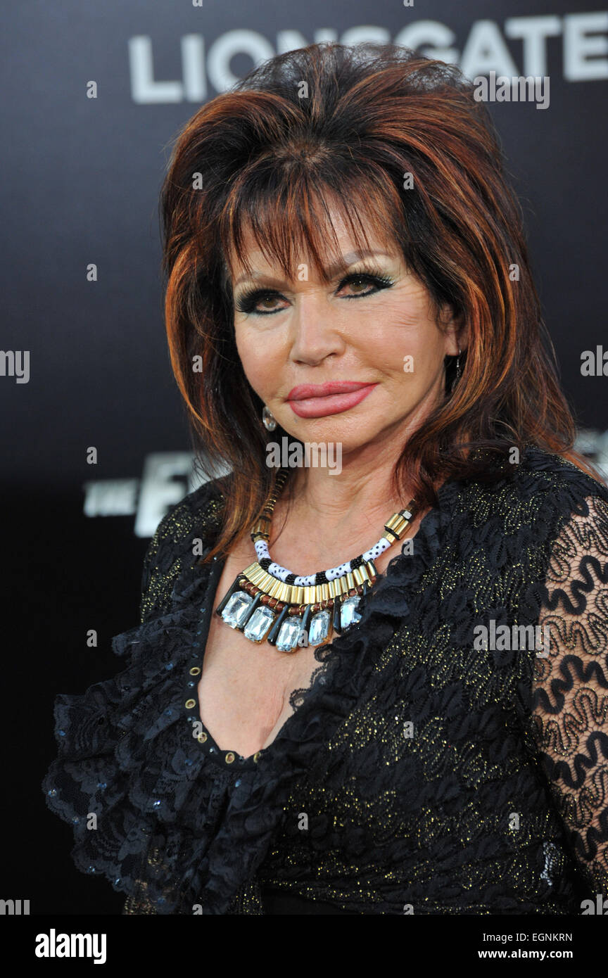 LOS ANGELES, CA - AUGUST 11, 2014: Jackie Stallone (mother of Sylvester Stallone) at the Los Angeles premiere of 'The Expendables 3' at the TCL Chinese Theatre, Hollywood. Stock Photo