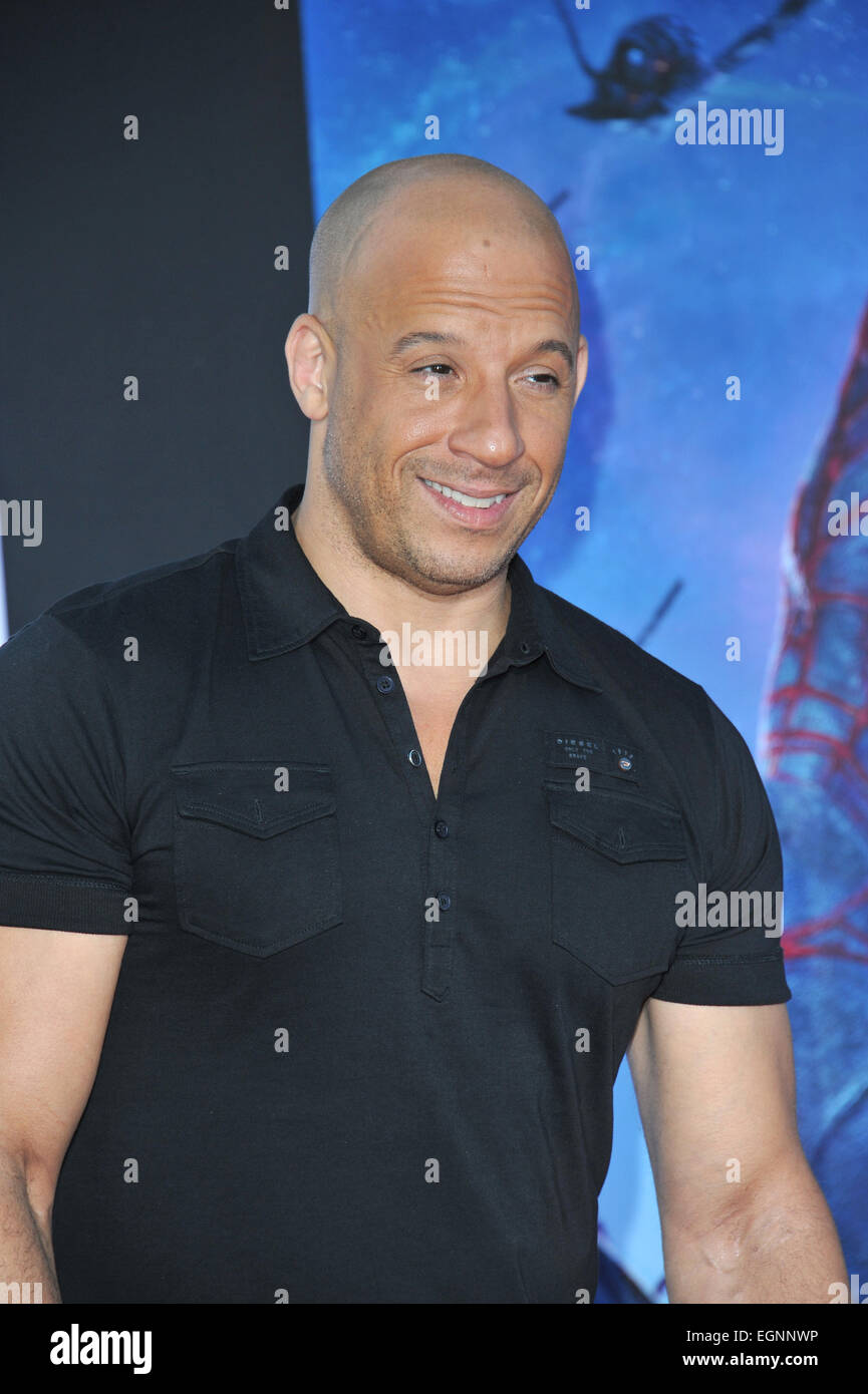 LOS ANGELES, CA - JULY 21, 2014: Vin Diesel at the world premiere of ...