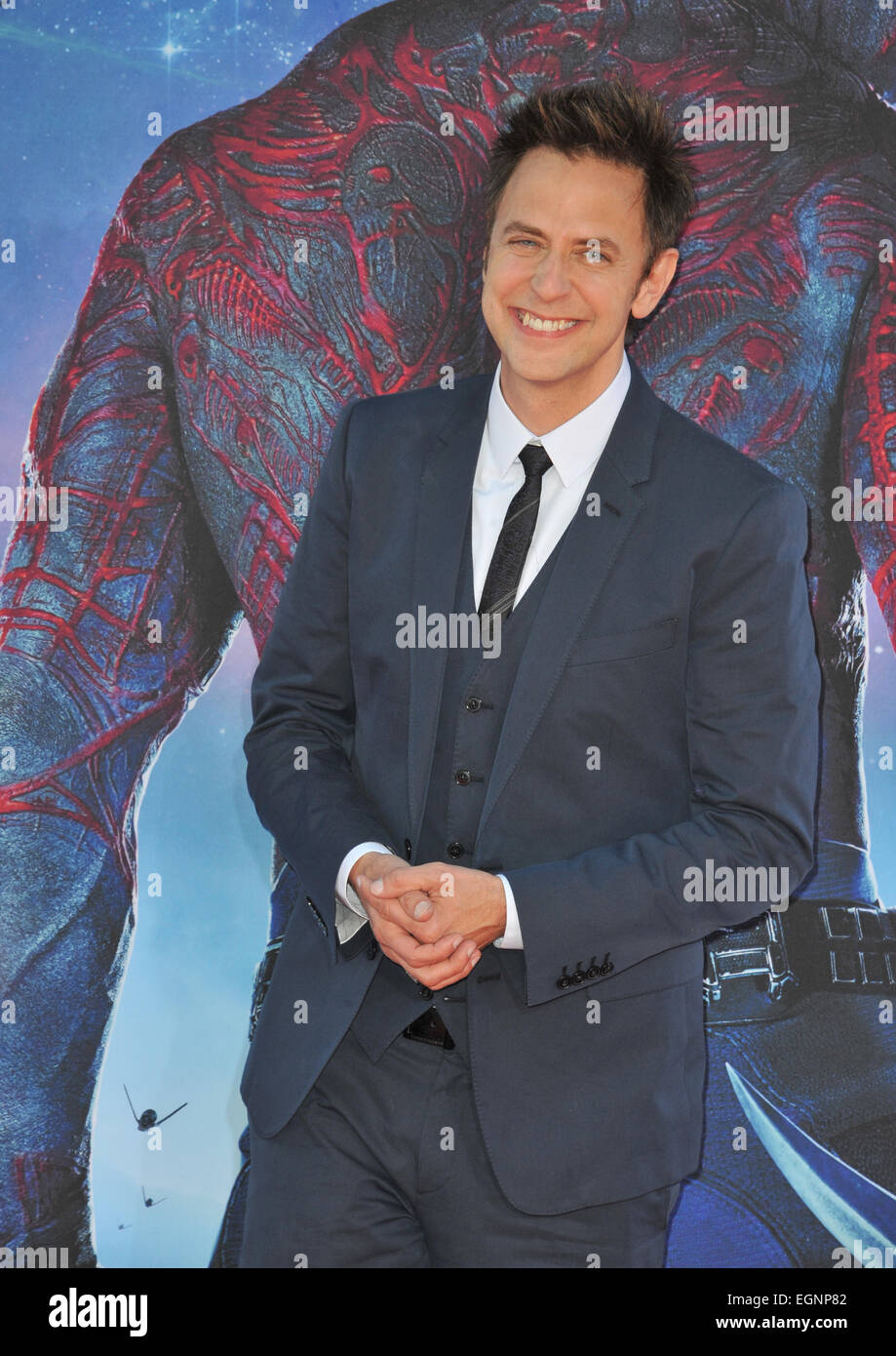 LOS ANGELES, CA - JULY 21, 2014: Director James Gunn at the world premiere of his movie 'Guardians of the Galaxy' at the El Capitan Theatre, Hollywood. Stock Photo