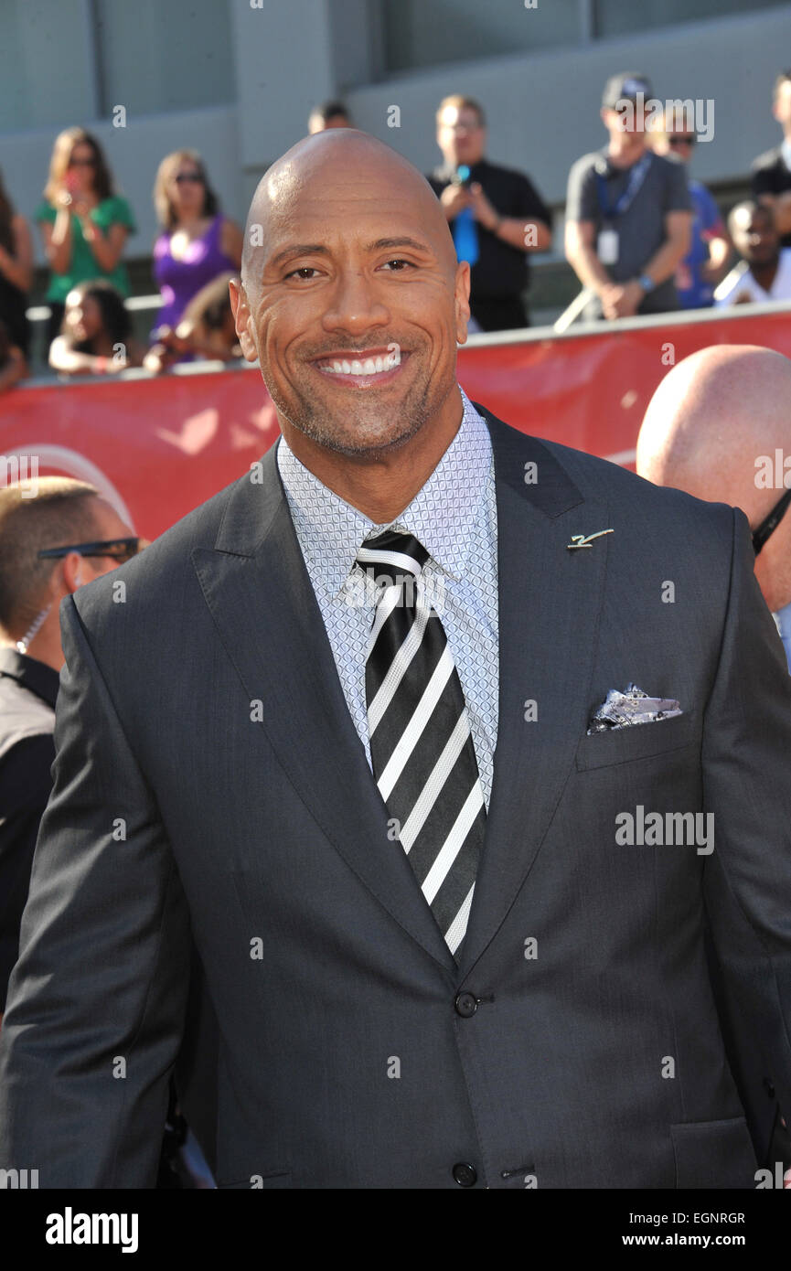 LOS ANGELES, CA - JULY 16, 2014: Actor Dwayne Johnson, aka