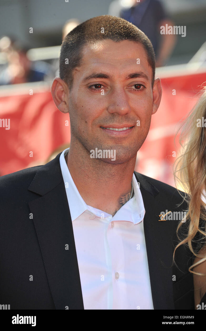 LOS ANGELES, CA - JULY 16, 2014: US soccer star Clint Dempsey at the 2014 ESPY Awards at the Nokia Theatre LA Live. Stock Photo