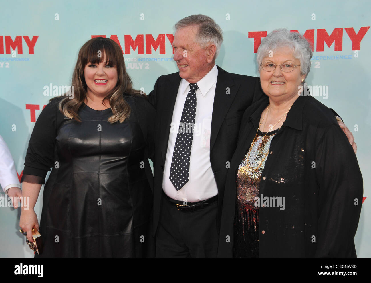 LOS ANGELES, CA JUNE 30, 2014 Melissa McCarthy & parents at the